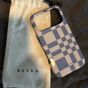 BURGA Checkered Phone Case - Gray and Blue